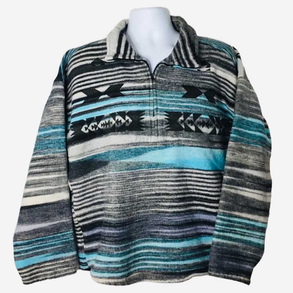 VINTAGE 90’s KUTA LINES Mens Pullover Poncho Sweater Longsleeve Surf Sweater XL